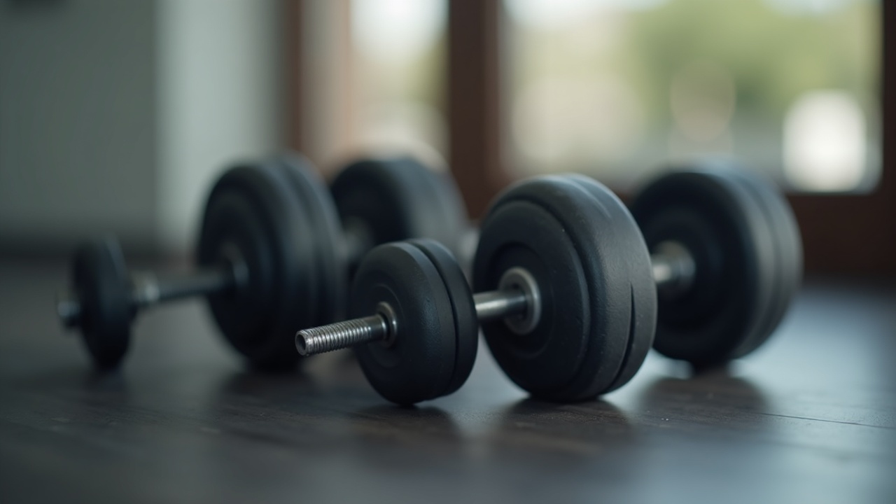 Illustration for: Adjustable Dumbbells: The Backbone of a Compact Home Gym
